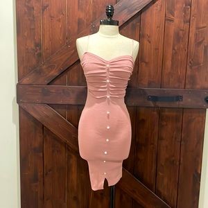 Pink bodycon dress